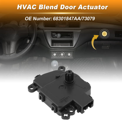 HVAC Heater Blend Door Actuator for Jeep Wrangler (2018–2024) 68301847AA