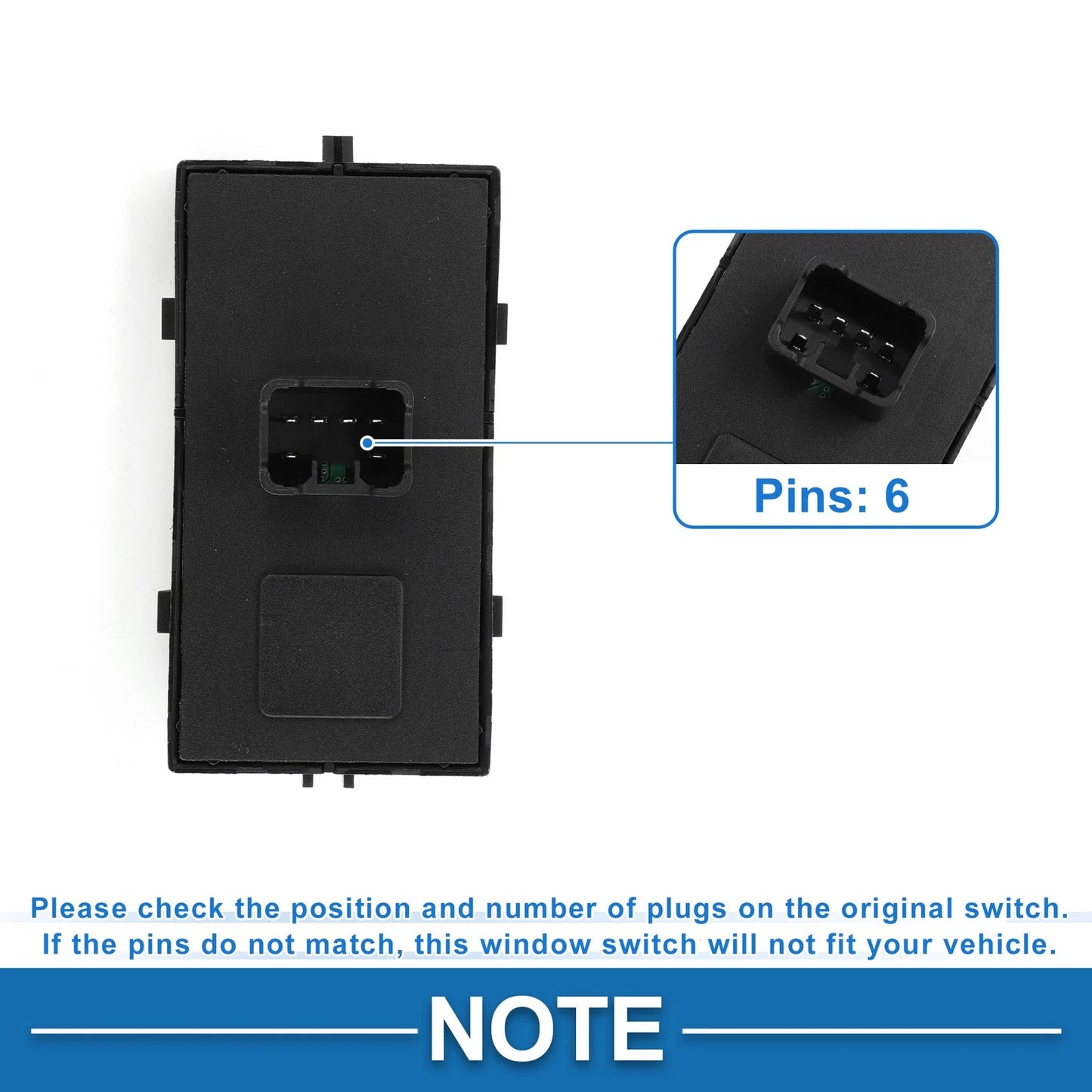 Front Side Power Window Switch for Chevrolet Sonic Trax (2013–2016) No. 95188248