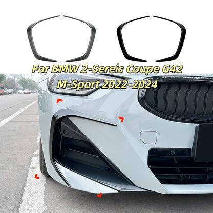 Front Bumper Canards Splitter for BMW 2-Series Coupe G42 M-Sport (2022–2025)