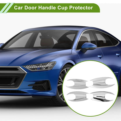 4 Pcs Door Handle Cup Protector for BMW X3 Chrome Silver Tone (2018-2022)