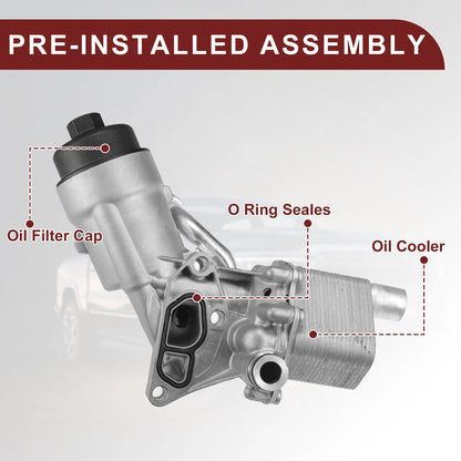 Engine Oil Cooler Filter Housing with Seals for Chevrolet Cruze (2011–2019) No. 55566784