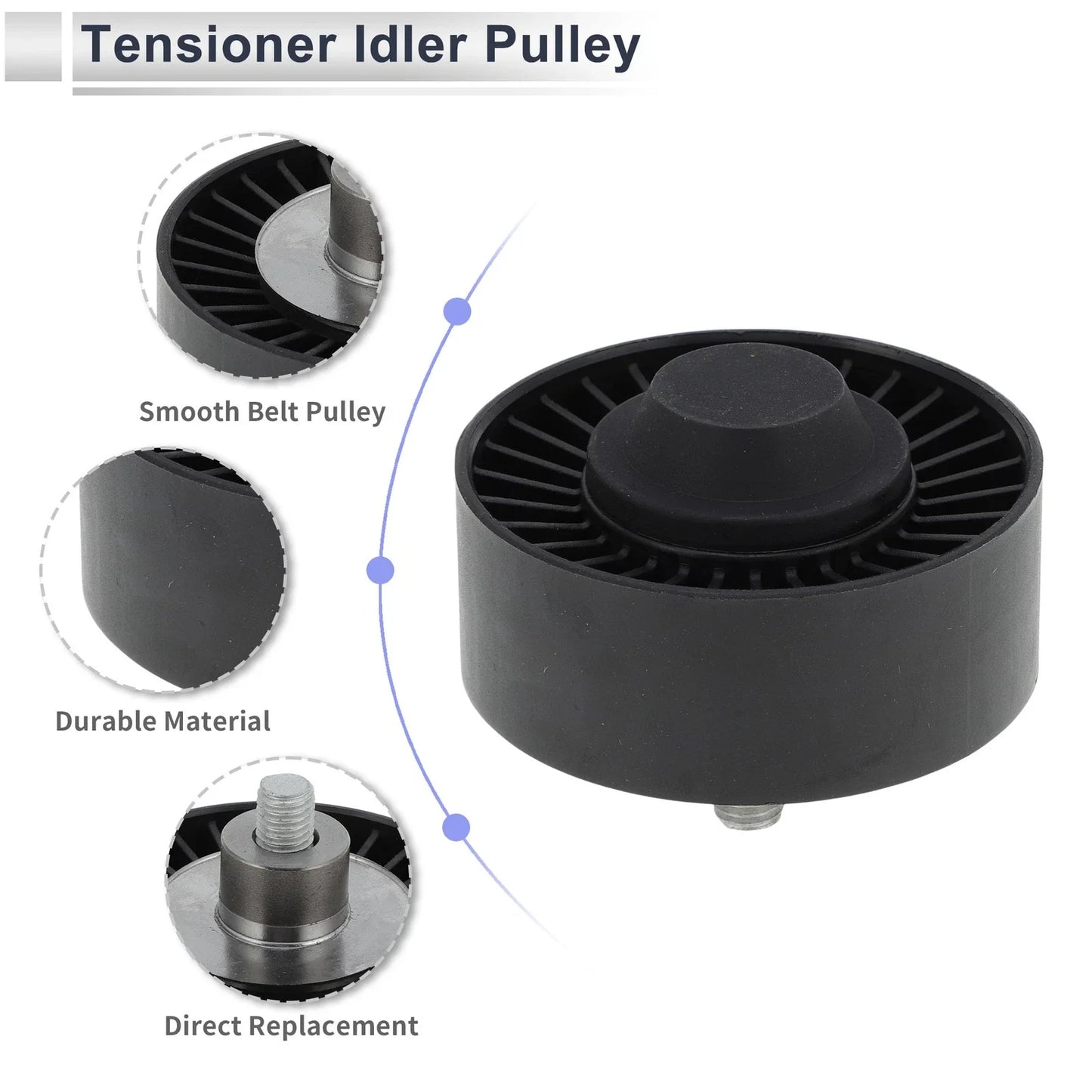 Drive Belt Idler Pulley Black for BMW Series 3 (2008-2012)