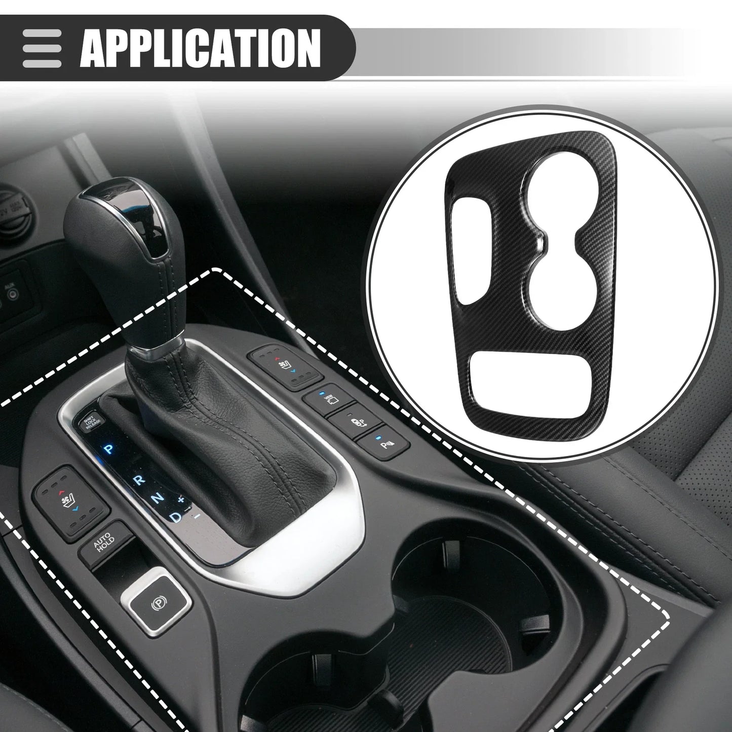 Carbon Fiber Central Control Gear Shift Panel Trim for Dodge Durango (2018-2020)