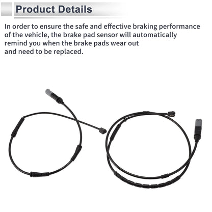 Front & Rear Wheel Brake Pad Wear Sensor for BMW 330i GT xDrive