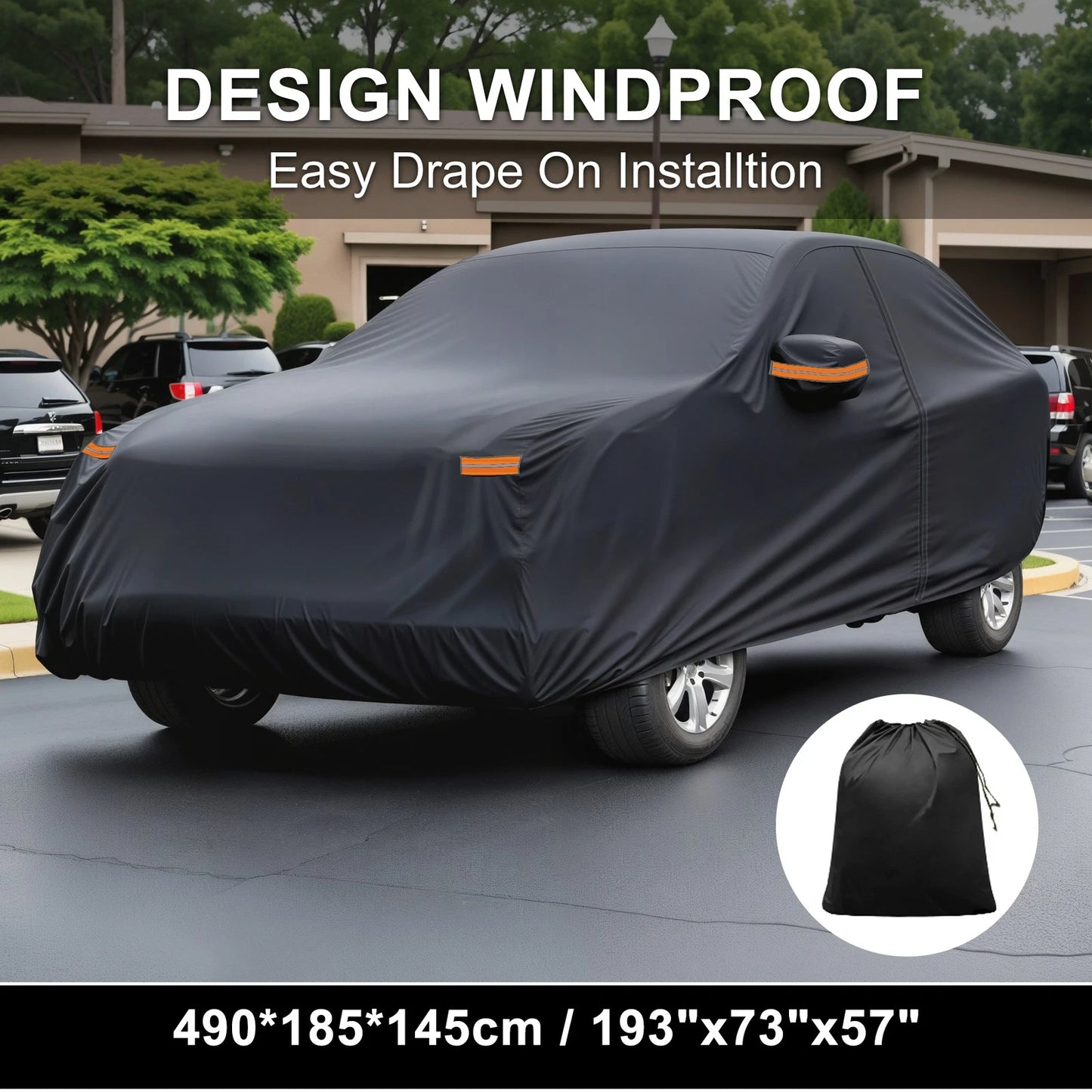 Waterproof Car Cover for Subaru Outback (210D-PU, Zipper)