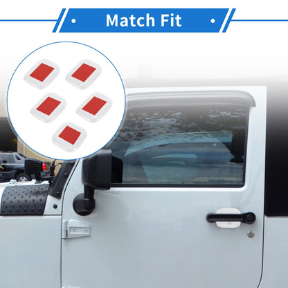 5 Pcs Door Bowl Cover Trim for Jeep Wrangler JL (2018–2022) ABS White