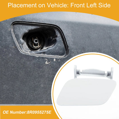Front Left Washer Nozzle Cover Cap for Audi Q5 (2013–2017) 1 Pc White