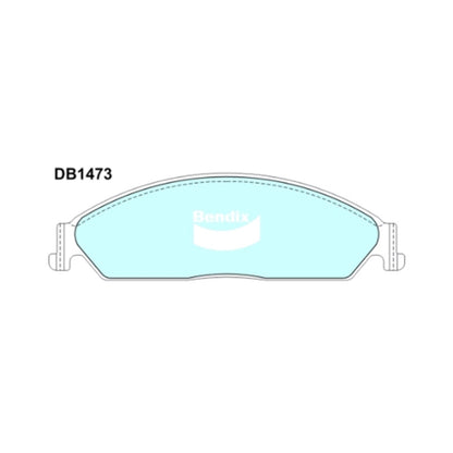 Set of 4 Front Disc Brake Pads for Ford Territory (2004–2016)