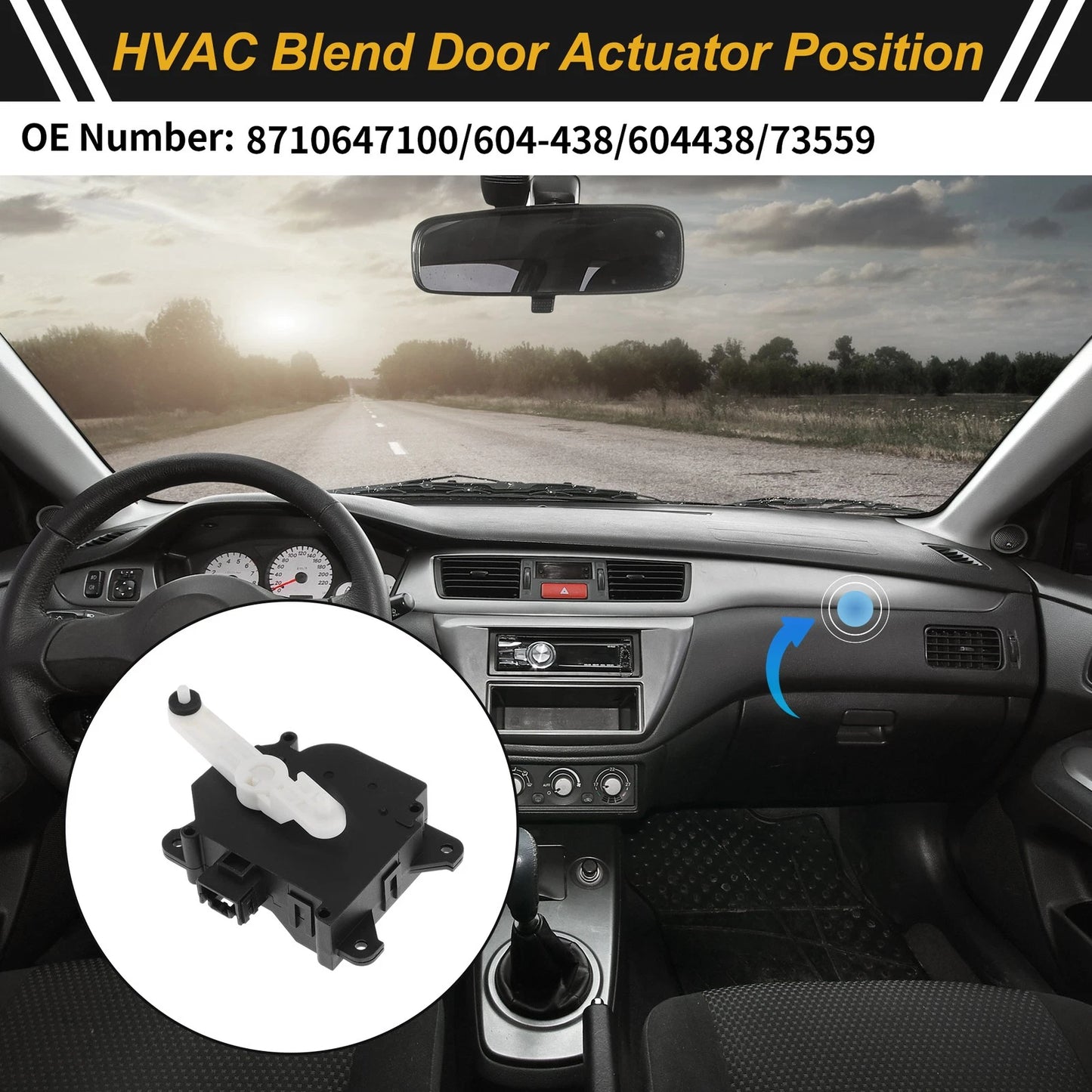 HVAC Heater Blend Door Actuator for Toyota Prius (2004–2009) No. 8710647100