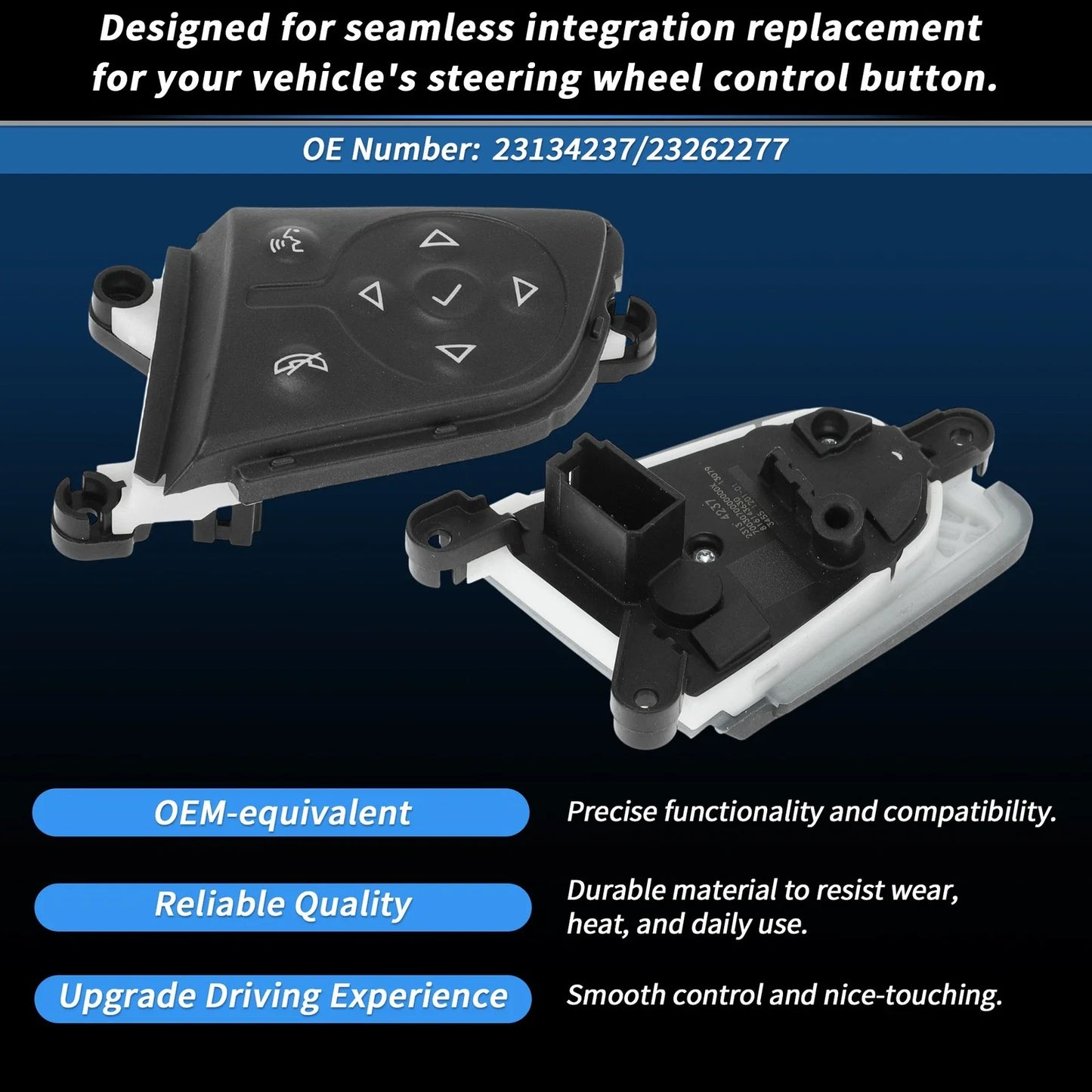 Right Steering Wheel Audio Phone Control Switch for Silverado Sierra (2014-2019)