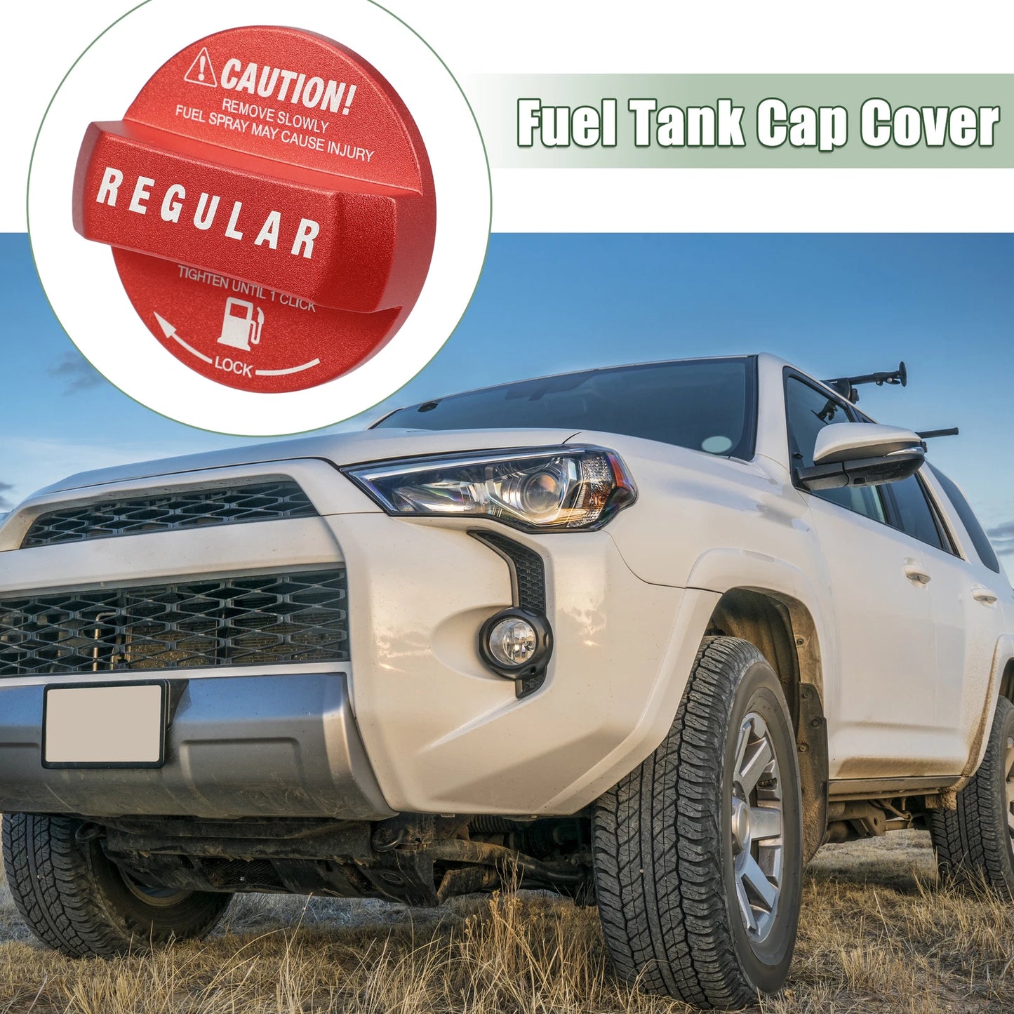 Fuel Tank Cap Cover for Toyota (Red)