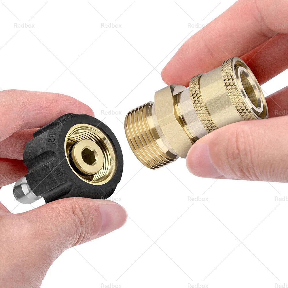 1 Pair M22-14 Adapter 1/4" Quick Connect Coupler for Pressure Washer (N/A)