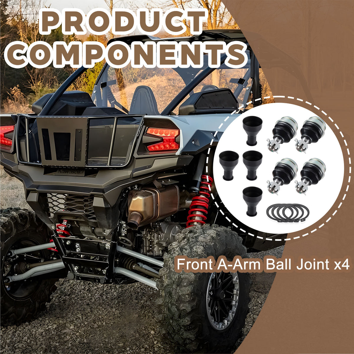 Heavy Duty Ball Joint Set for Kawasaki Teryx KRX 1000 (2020–2024)
