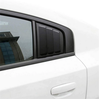 Glossy Black Side Window Vent Louver Covers for Dodge Charger (2011-2021)