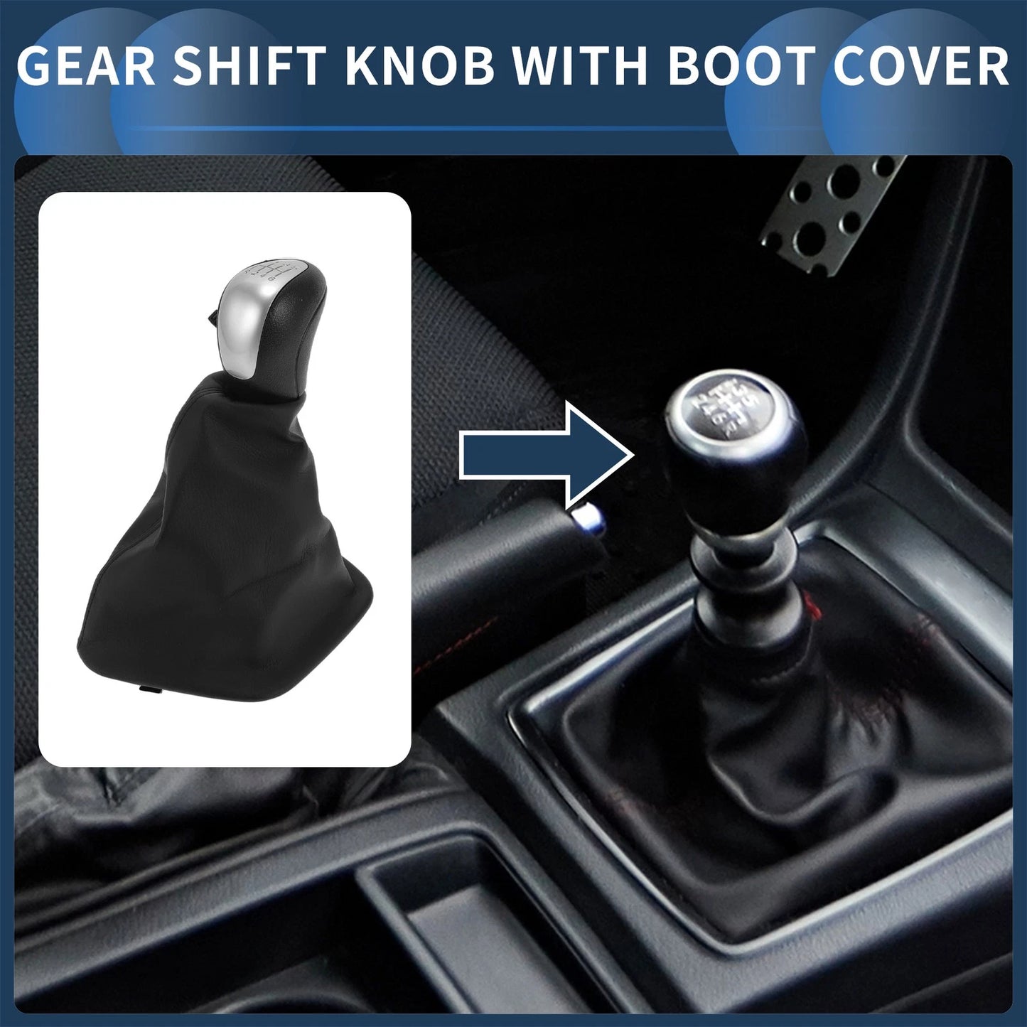 6 Speed Shift Knob with Boot Cover for Mercedes Benz Sprinter W906 (2006–2018)