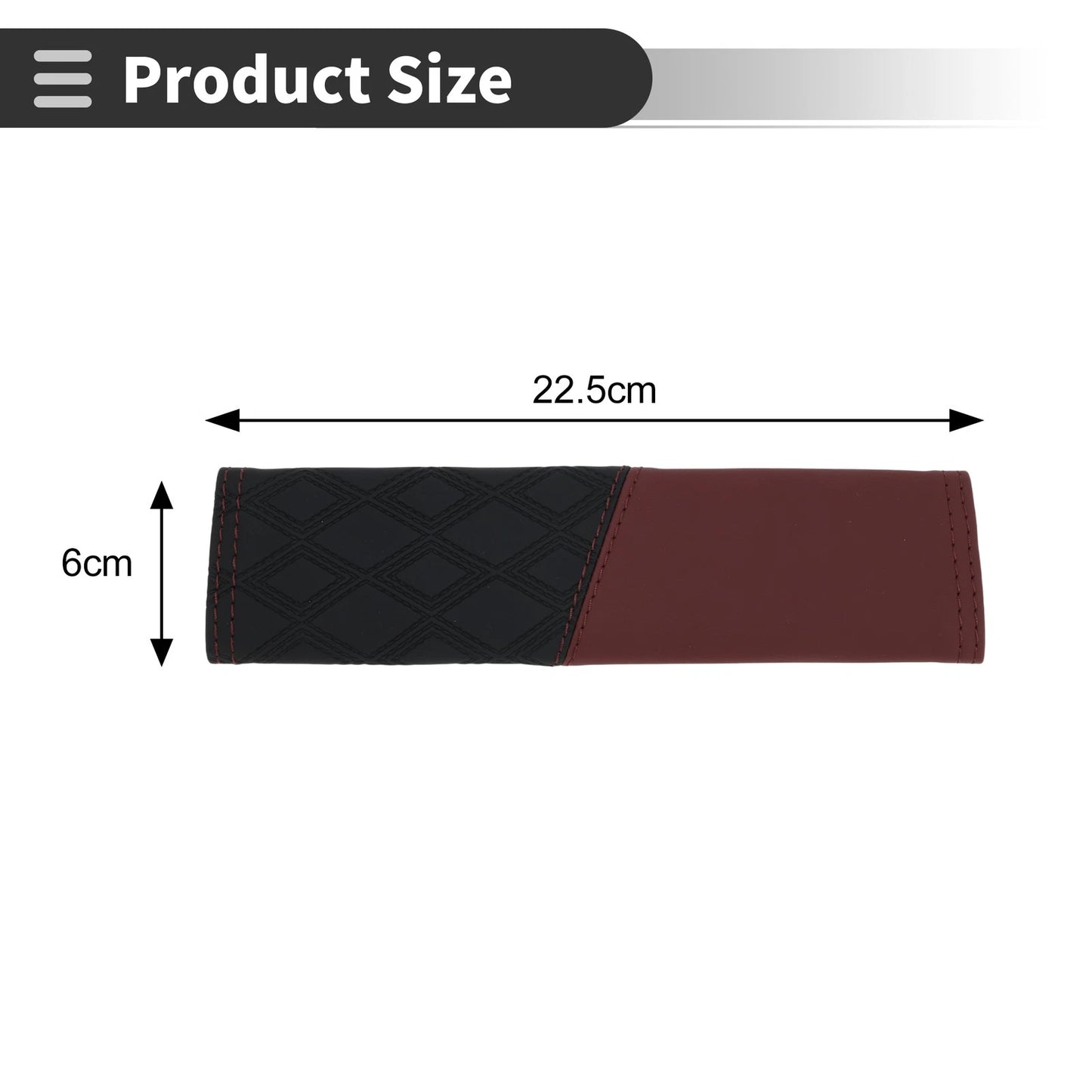 Set of 2 Seat Belt Cover Pads for Universal Fit (22.5cm) Carbon Fiber Leather