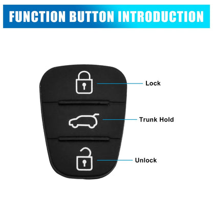 Rubber Key Fob Shell Case for Hyundai (3 Button)