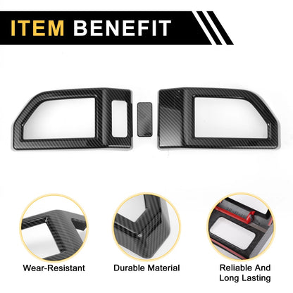 Set of 2 Carbon Fiber Pattern Air Vent Covers for Ford F-150 (2015–2020)