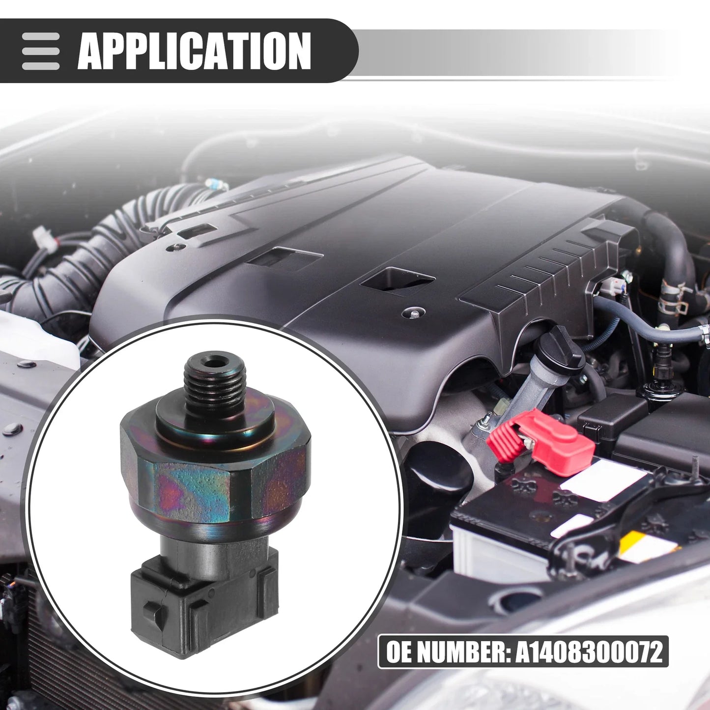A/C Pressure Transducer Valve for Mercedes-Benz C220 (1994-1996) Metal Black