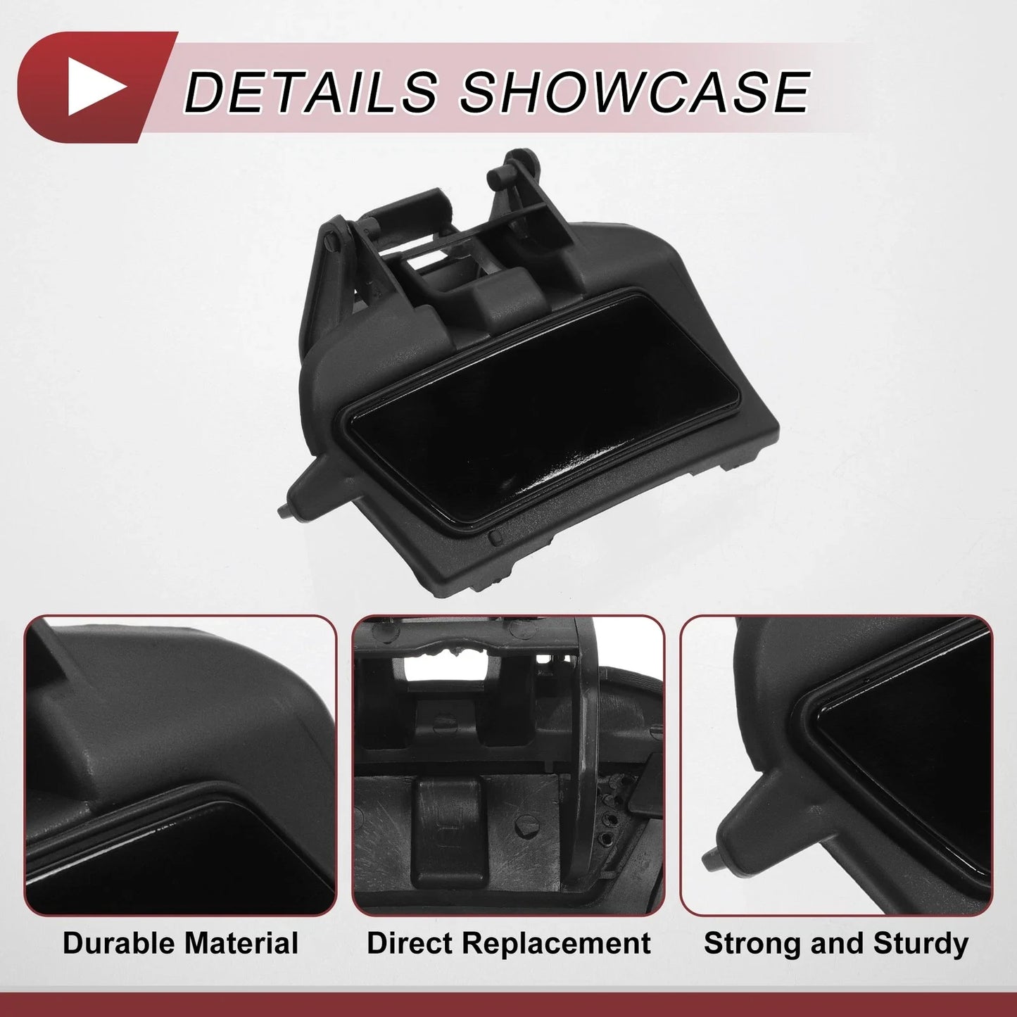 Front Right Washer Nozzle Cover for Mercedes-Benz ML350 (2003-2005) Black
