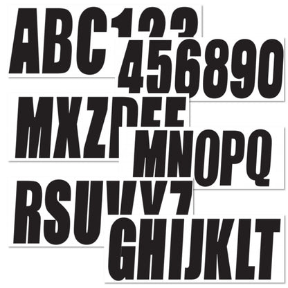 Set of 4 Custom Boat Registration Numbers Decals A-Z & 0-9