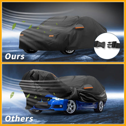 Car Cover 210D-PU Waterproof All Weather for BMW 1 Series Sedan Black