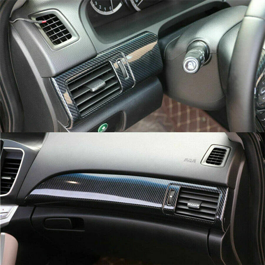 4Pcs Carbon Fiber Air Outlet Frame Cover Trim for Honda Accord (2013–2017)