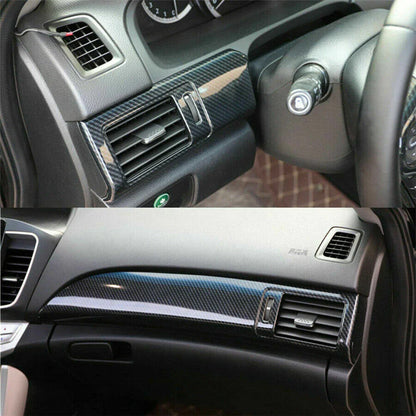 4Pcs Carbon Fiber Air Outlet Frame Cover Trim for Honda Accord (2013–2017)