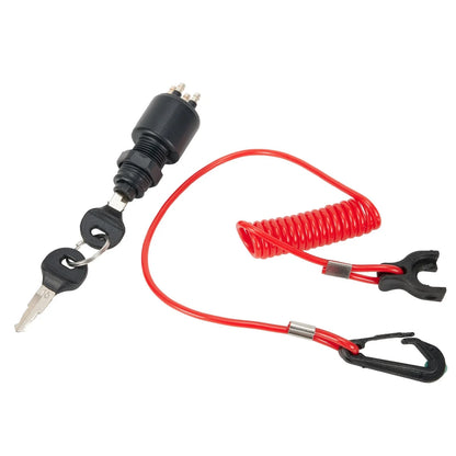 Ignition Switch Safety Lanyard Push To Choke for Evinrude/Johnson
