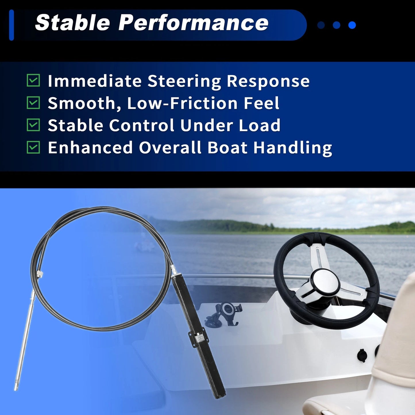 15FT Steering Control Cable for SH5210P SB39526P (1 pcs)
