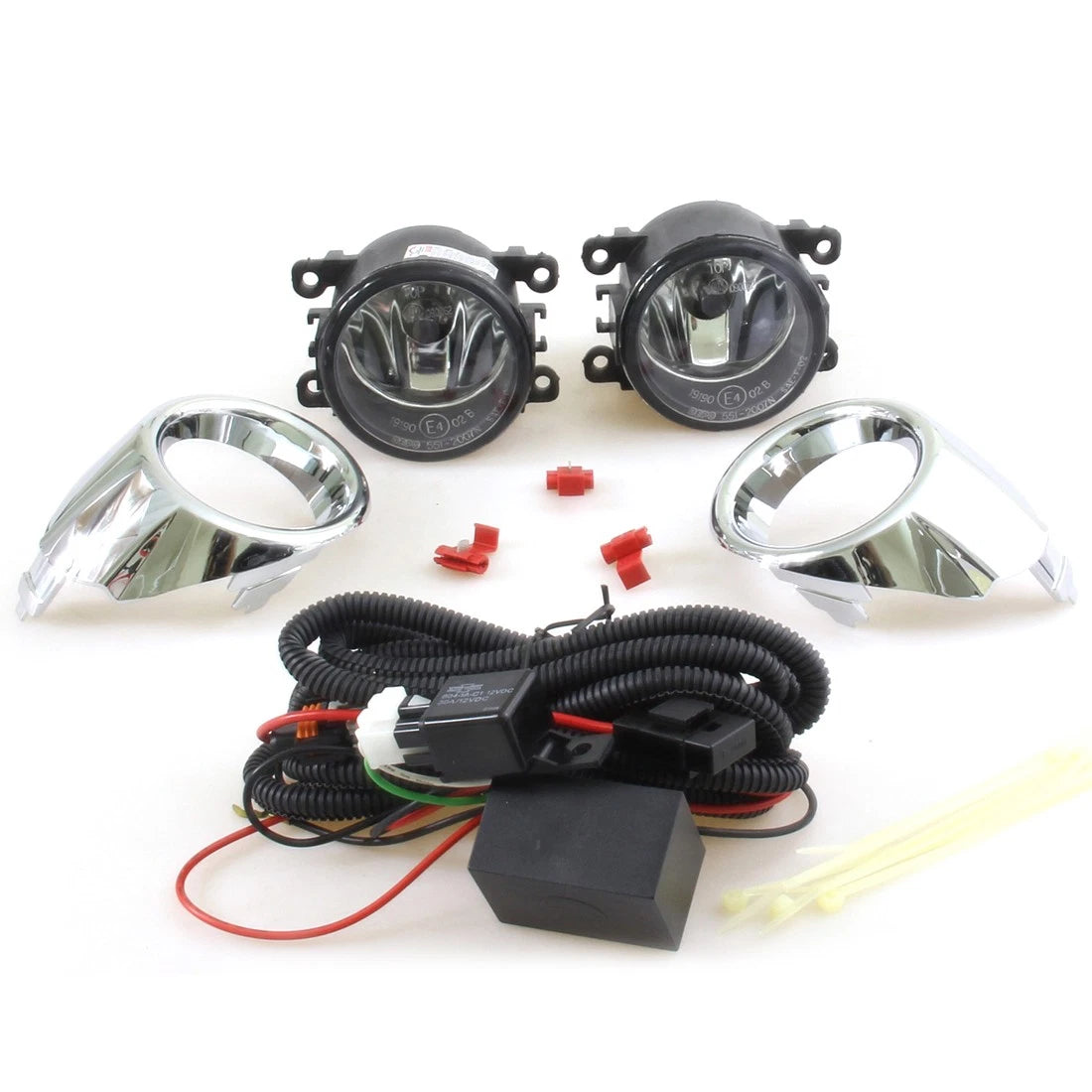 Set of 2 Chrome Fog Light Covers for Ford Fiesta (2010–2012)