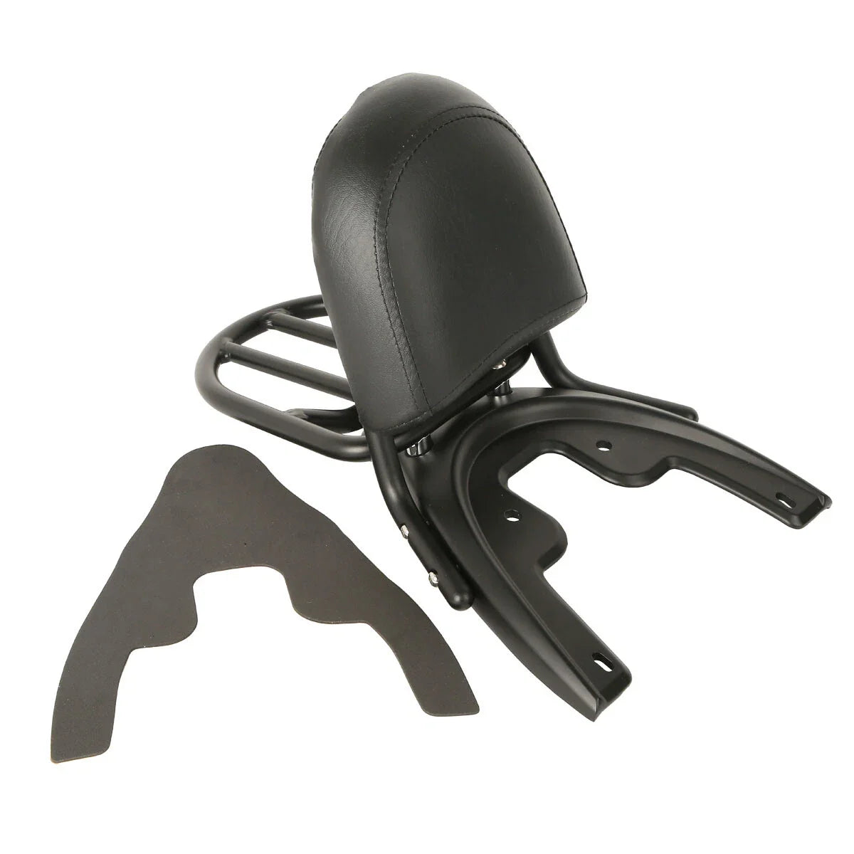 Black Backrest Sissy Bar w/ Rack for Harley V-Rod VRSCA (2002-2006)
