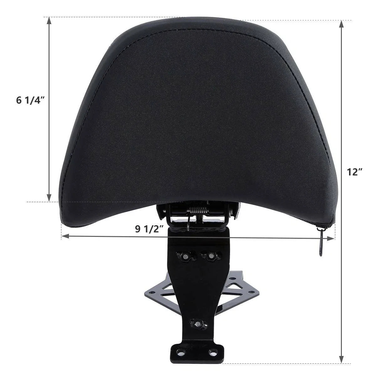 Black Driver Rider Backrest Hardware for Honda Goldwing GL1800 (2018-2025)