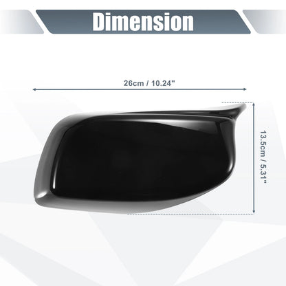 Rearview Mirror Cover Cap Gloss Black for BMW E60 E61 (2006–2010)