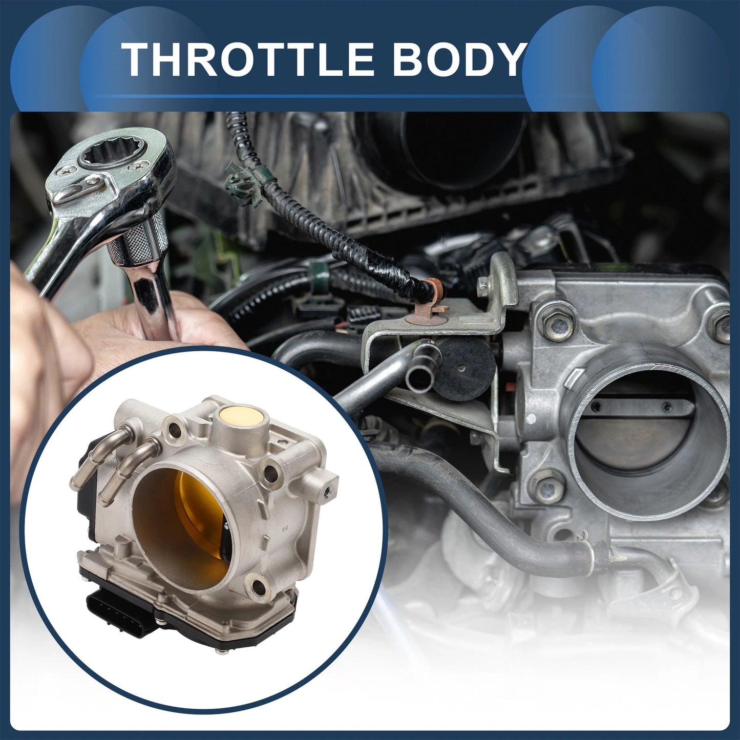 Throttle Body for Honda CR-V Accord Civic Crosstour L4 (No. 16400R44A02/16400R48H01)