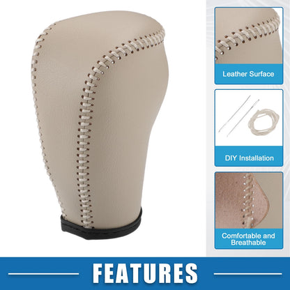 Gear Shifting Knob Cover Trim for Nissan Murano (2009–2013) Faux Leather Beige