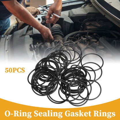 50pcs NBR Rubber O Ring Seal Gasket for Cars Trucks (Universal) 27mm ID x 1.5mm CS
