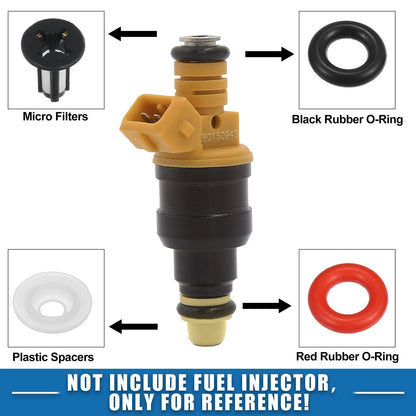 Set of 4 Fuel Injector O Rings Seals with Micro Filter for Suzuki GSXR1000 (2005–2006)