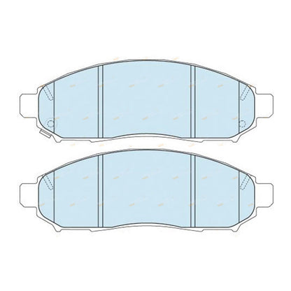 Set of 4 Front Disc Brake Pads for Navara D40 (2005–2015)