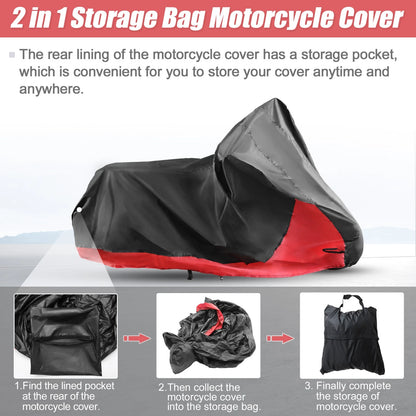 2 in 1 Storage Bag Motorcycle Cover for Harley Sportster Iron 883, Street 750