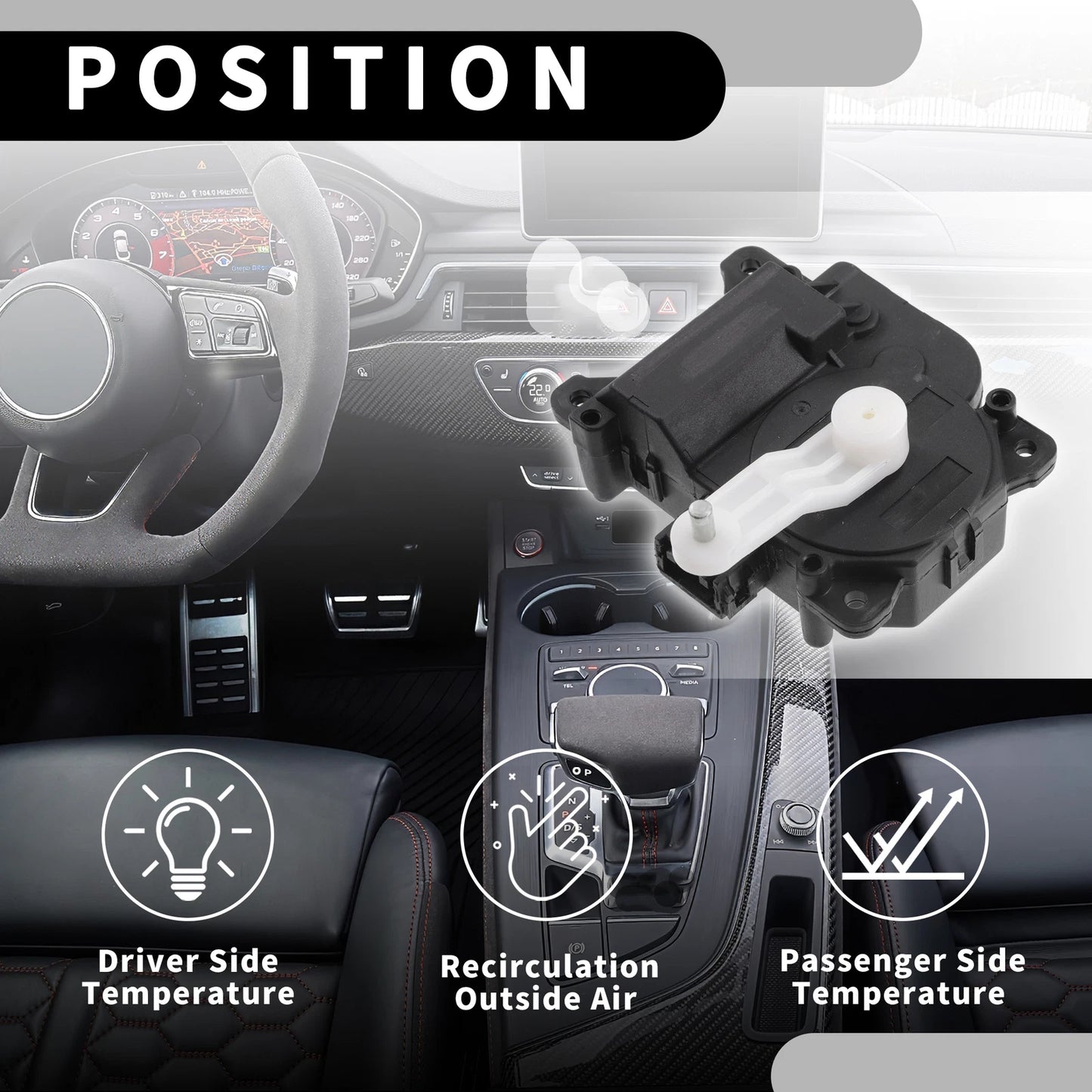 2X HVAC Heater Blend Door Actuator No.8710641041 for Toyota Highlander (2001–2003)
