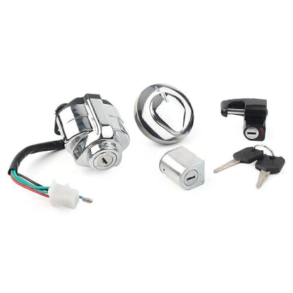 Ignition Switch Fuel Gas Cap Seat Lock Key Set for Honda VT600 Shadow (88-08)
