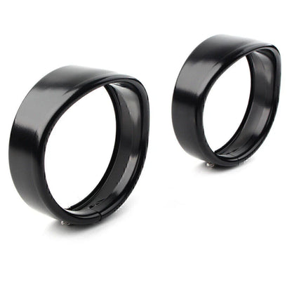 4.5" Black Passing Lights Lamp Trim Ring Bezel Visor Cover for Harley FLHT FLHR