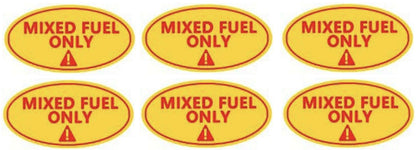 Set of 4 Mixed Fuel Only Stickers for Outdoor Power Equipment