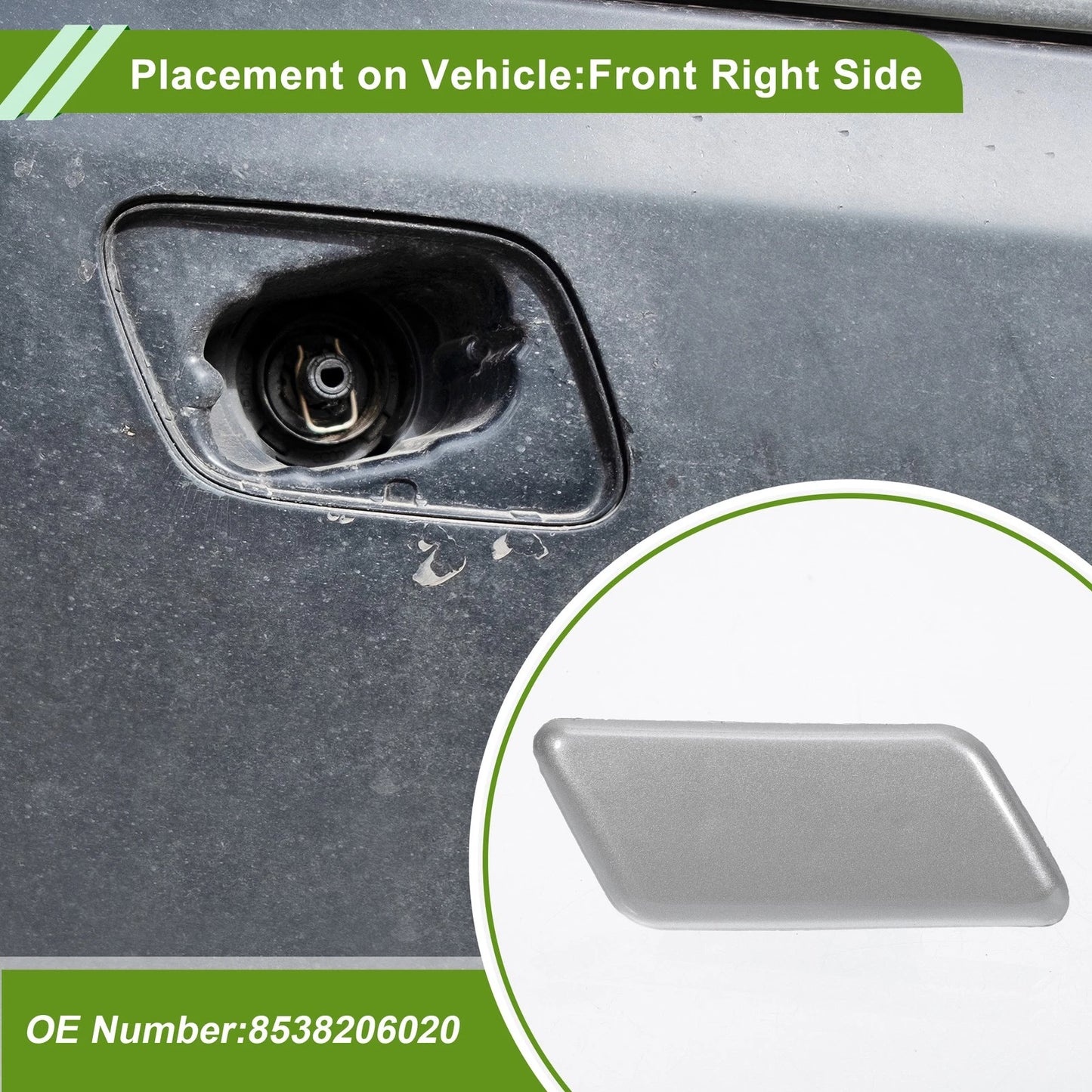 Front Right Washer Nozzle Cover Cap No. 8538206020 for Toyota Camry