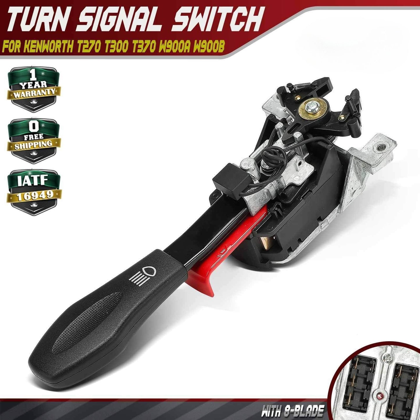Turn Signal Switch for Kenworth T270 T300 T370 W900A W900B W900L (2000–2023)