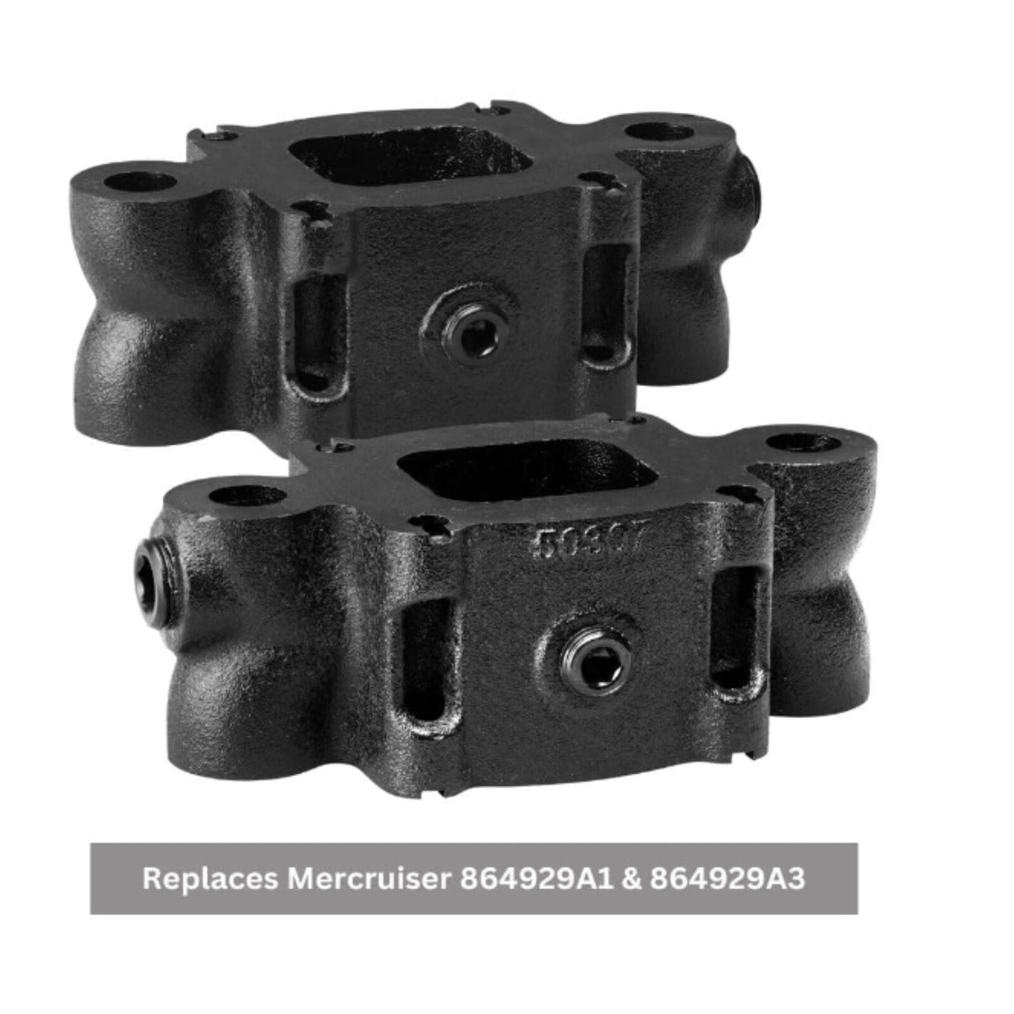 Exhaust Riser Spacer Kit for Mercruiser V6 V8 (3")