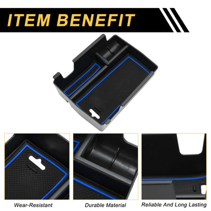 Center Console Armrest Organizer Tray for Jeep Compass (2022–2023) Blue