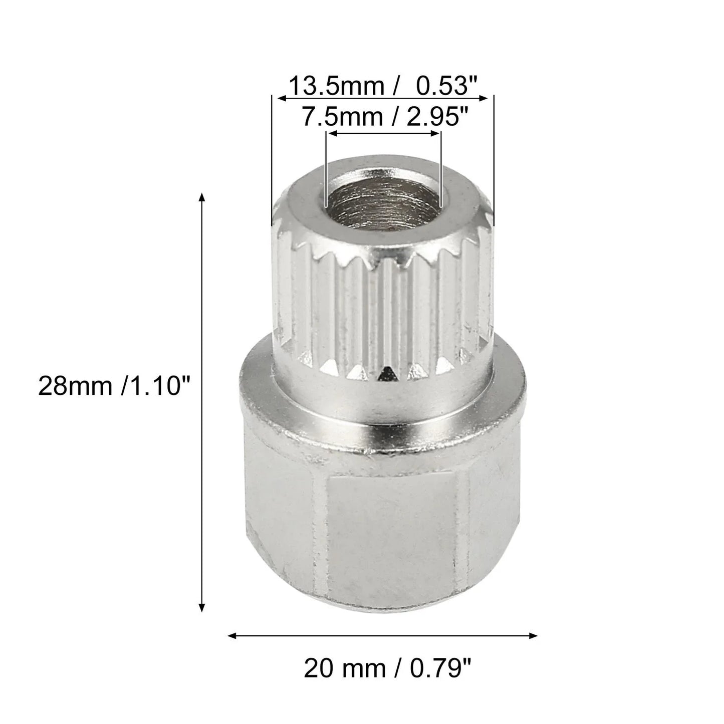40/23PT Hollow Anti Theft Wheel Lock Lug Nut Removal Key for BMW