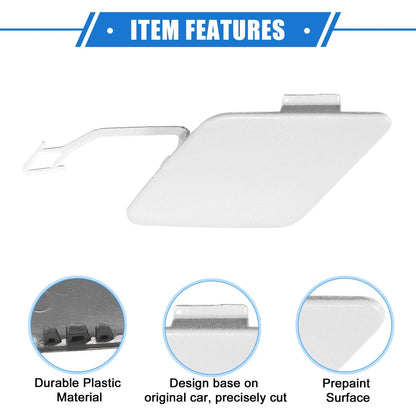 Rear Bumper Tow Hook Eye Hole Cover Cap for BMW 3 F30 White (2012-2015)